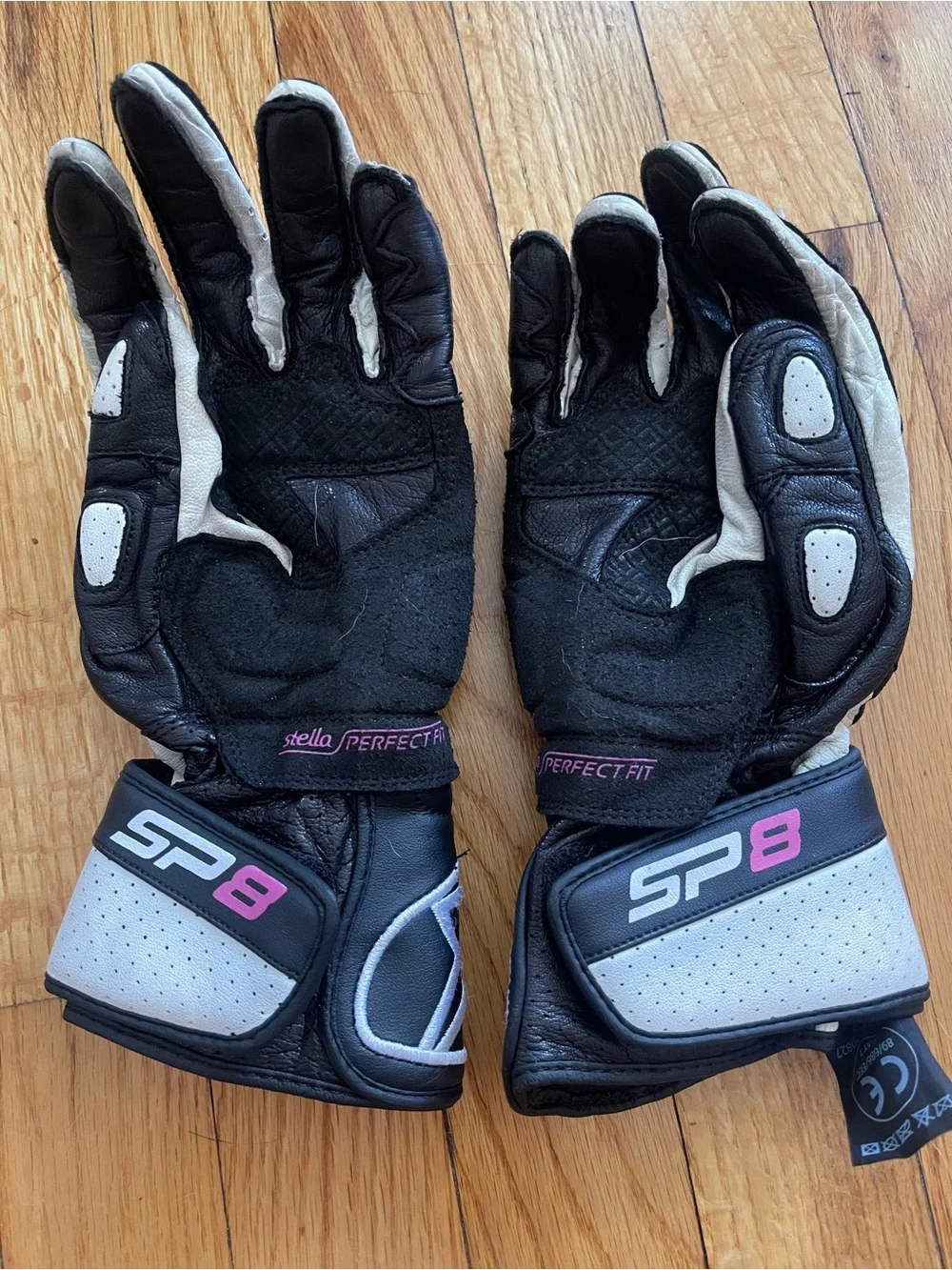 Alpinestars Black White Pink Sport Motorcycle Gloves